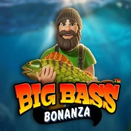 Slots logo of Big Bass Bonanza from Pragmatic Play at BetOnRed Casino