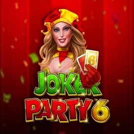 Joker Party 6 slot logo by Greentube at BetOnRed Casino